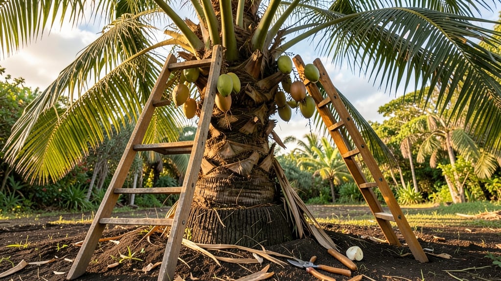 Coconut Tree Fruit Pruning: Year-Round Harvest Through Strategic Cuts