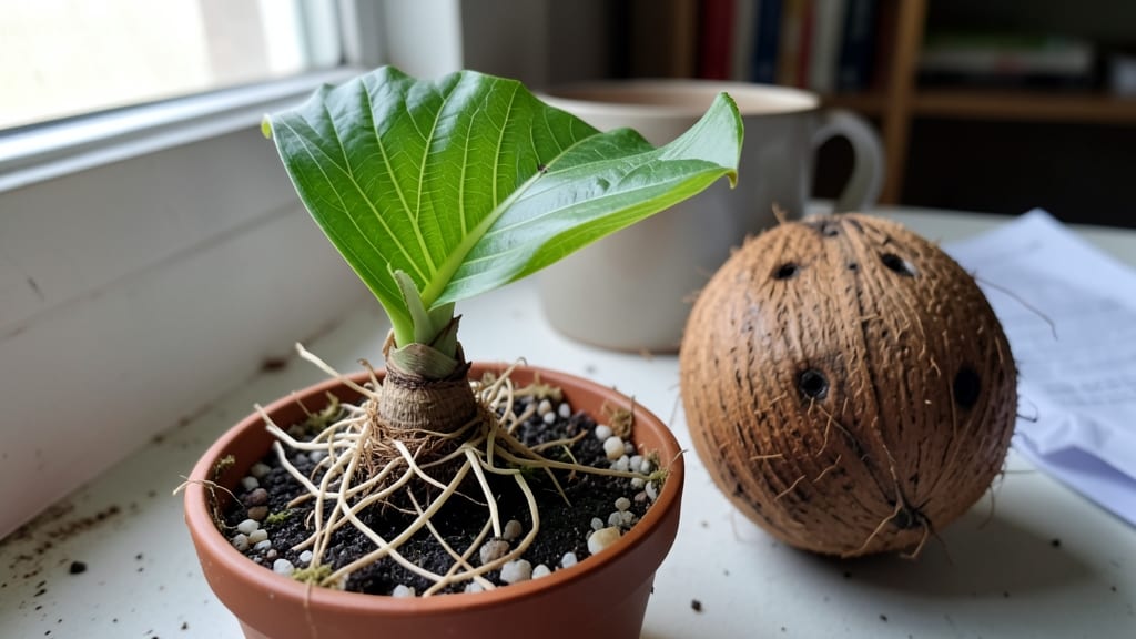 How to Grow a Palm Tree From a Coconut: Tropical Start Indoors Before Planting