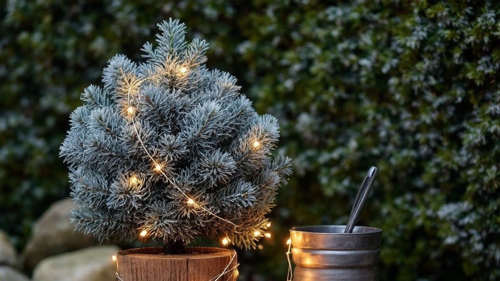 Mini Christmas Tree Outdoor: Festive Vertical Garden in Containers